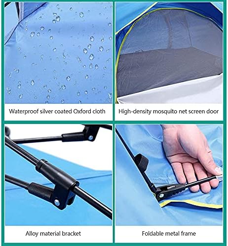 Camping Tent, Automatic Pop Up Tent for 4-6 Person, Waterproof & UV Protection Instant Portable Dome Tent, with Carrying Bag, Easy to Setup, for Family Camping Hiking - Image 5