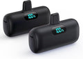 [2-Pack]Mini Portable Charger for iPhone,Upgraded 5000mAh PD Fast Charging Battery Pack,LCD Display Cute Power Bank Portable Phone Charger for iPhone 14/14 Pro Max/13/13 Pro/12 Pro/11/XS/XR/X/8/7