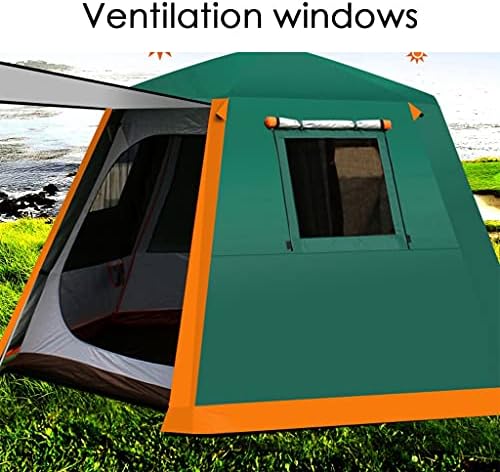 YXCKG 3-4 Person Tent - Dome Tents for Camping, Lightweight Tents Family Tents, 4 Mesh Windows Ventilation, Double Layer Instant Tent, Ideal for Camping in The Garden Beach (Color : Green) - Image 4