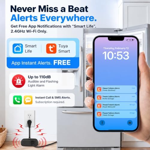 Daytech Power Failure Alarm WiFi,Freezer Power Outage Alarm with App Alerts - Image 5