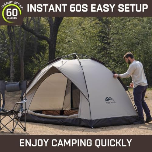Happy Travel 2/4 Person Camping Tent, Instant Easy Pop Up Tents for Camping - Image 4