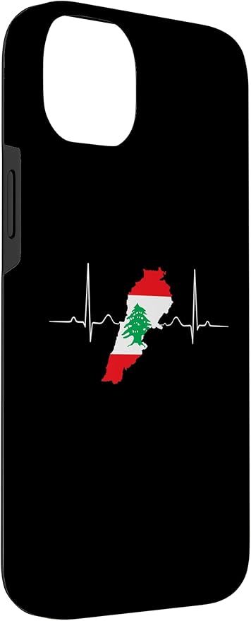 Lebanon Heart Lebanese Heartbeat Vintage Lebanon Map Case for iPhone 14 Plus
