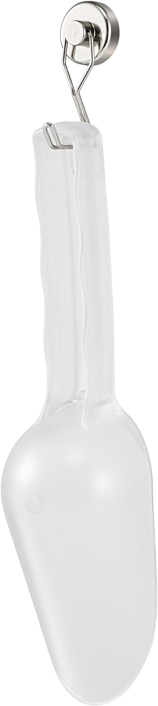 Ice Maker Scoop with Magnetic Hook Holder, Kitchen Ice Scoop for Refrigerator, Multipurpose for Pet Food, Flour, Grains, Candy, (2-Piece Set)