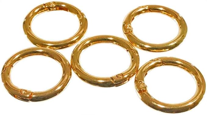 Paracord Planet Spring Gate O Rings – Available in 5/8 Inch, 3/4 Inch and 1 Inch Sizes – Silver, Bronze, and Gold Color Options (50 Pack, 5/8 Inch, Gold)