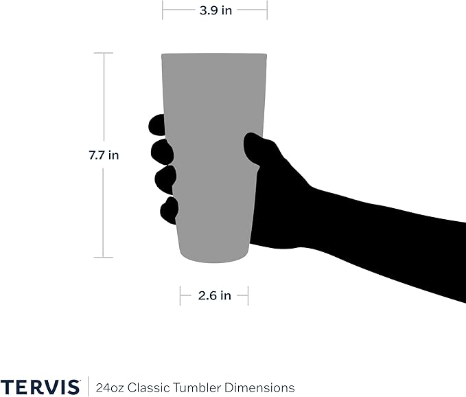 Tervis Clear & Colorful Lidded Made in USA Double Walled Insulated Tumbler Travel Cup Keeps Drinks Cold & Hot, 24oz, Red Lid