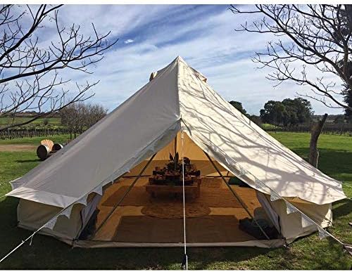 INTSUPERMAI Bell Tent 16.4ft (5m) Canvas Tent 4-Season Yurt Tents Oxford Canvas Bell Yurt Tents for Family Glamping Outdoor Hunting - Image 7