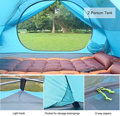 LUSTAR Desert Backpack Camping Tent Lightweight 1-3 Person Tent Double Waterproof Portable Aluminum Pole Travel Tent - Image 5