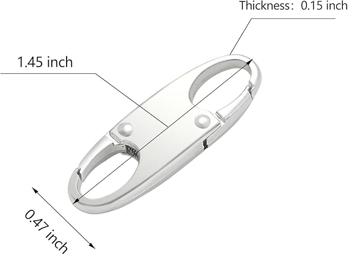 Small Carabiner Clips, Mini Carabiner, Premium Carabiner Clip, Carabiner, Zipper Pull Replacement, Zipper Lock, SmallCarabiner Upgraded, ZipperClips Anti Theft (4P Black)