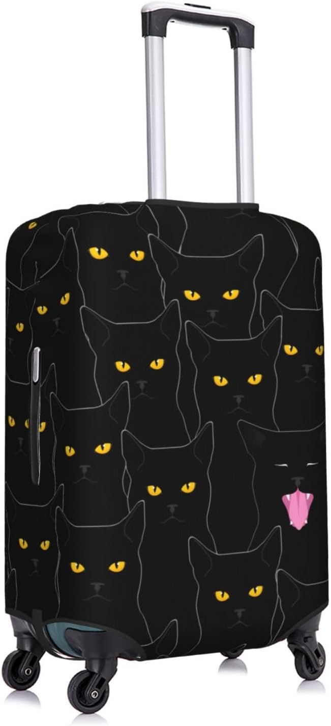 Black Cat Elastic Luggage Cover, Suitcase Protector For Travel (Fits 18-21 Inch Luggage)