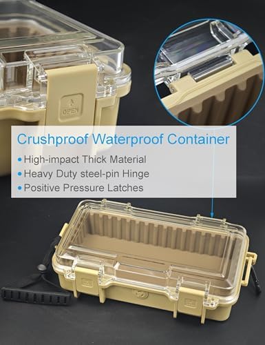 Hlotmeky Waterproof Dry Box Tactical Desert Tan Watertight Storage Box - Image 6