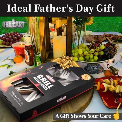 GRILLART BBQ Tools Grill Tools Set -18Inch Grilling Tools BBQ Set - Grill Accessories w/BBQ Tongs, Spatula, Fork, Brush- Stainless Grill Kit Grilling Set - Gift Ideas BBQ Accessories Gifts for Men Dad - Image 7