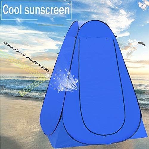 New Pop Up Privacy Shelters Tent Instant Portable Outdoor Shower Tent,Camp Toilet,Changing Room,Rain Shelter for Camping Beach,Outdoor Foldable Changing Room Privacy Shelter (Blue,47*47*74.8") - Image 5