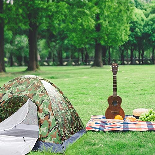 Camouflage Camping Dome Tent for 3-4 Person, Waterproof Fabric Backpacking Tents Family Camping Tents for Hiking, Travel, Outdoor, Self-Driving Tour - Image 7