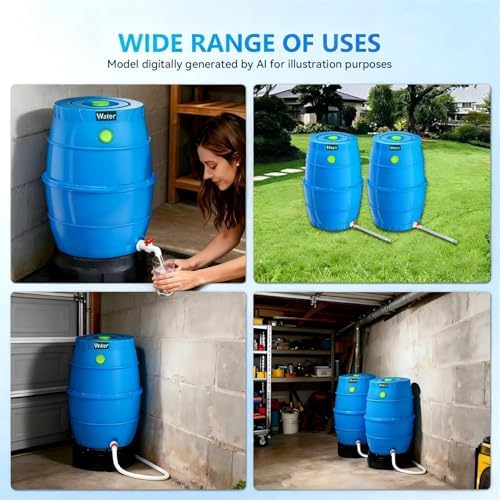SQUEEZE master 50 Gallon Water Collection Barrel-Drinking Water Storage Barrel with Spigots-Emergency Water Supply System - Image 5