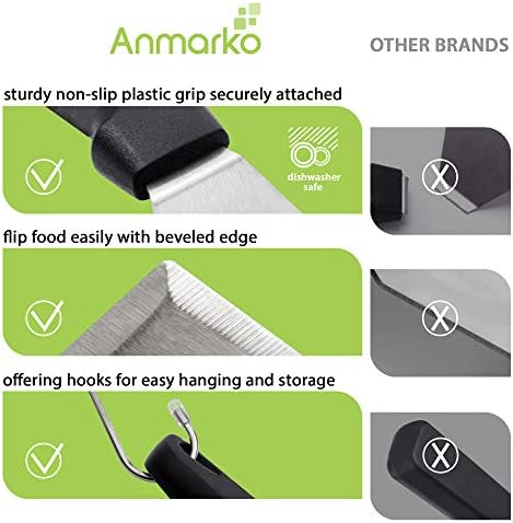 Metal Spatula and Scraper Set - Griddle Accessories kit - Grill Tongs Flat Spatula Pancake Flipper Hamburger Turner Squeeze bottles Set - Metal Utensil Great for BBQ Grill Flat Top Cast Iron - Image 3