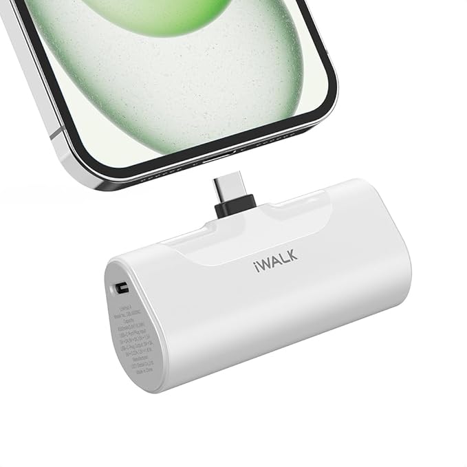 iWALK Portable Charger for iPhone 17/16/15 USB-C Small Power Bank 20W 4,500mAh Fast Charging Battery Pack Compatible with iPhone 15/16/16/17 Plus/17 Pro/17 Pro Max, Samsung Galaxy S25/S24/S23 Android