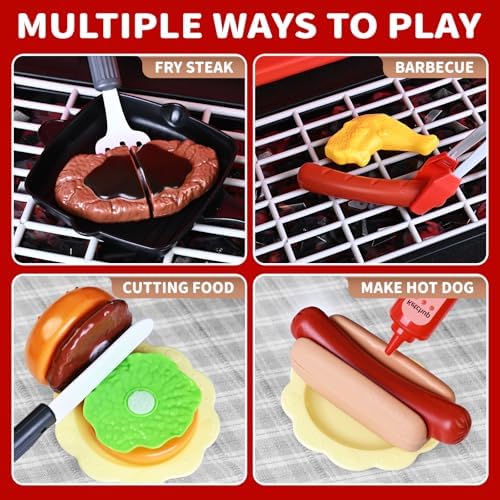 Shemira Kids Play Kitchen Toys, Kids BBQ Grill Playset, Play Grill Toys - Image 3