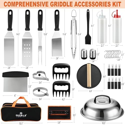 N NOBLE FAMILY 38PCS Griddle Accessories Kit, Professional Grill Tools Set - Image 2