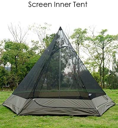 PlayDo Waterproof 380CM/12.5ft Camping Teepee Tent Yurt Tent with Screen for Outdoor Camping Hiking Hunting 4 Persons - Image 2