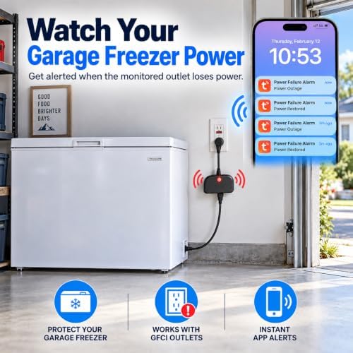 Daytech Power Failure Alarm WiFi,Freezer Power Outage Alarm with App Alerts - Image 2