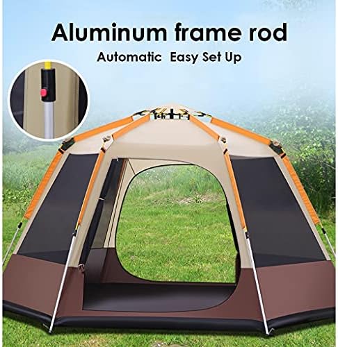 YXCKG Large Tent 8-Person-Camping-Tents, Outdoor Tent Family Camping Tent with 360° Panoramic View, Pop Up Tents Waterproof, Instant Family Tents for Camping,Hiking & Traveling (Color : Brown) - Image 4