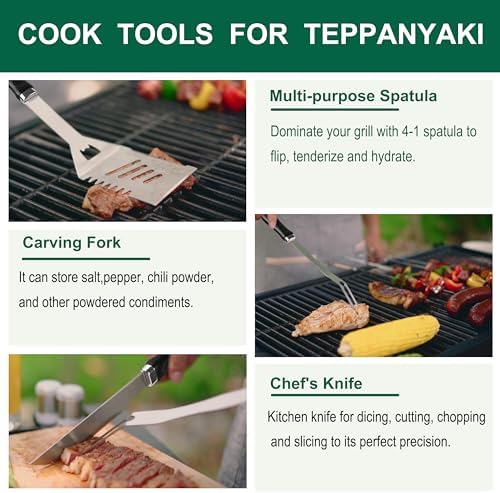 Grilljoy 46PC Griddle Tool Set – Stainless Steel Spatula Kit - Image 3