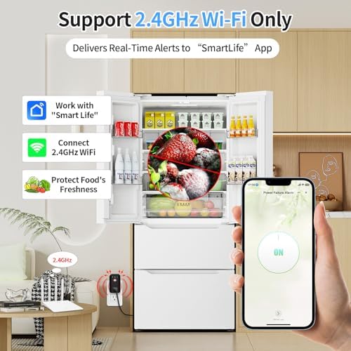 Power Failure Alarm, WiFi Power Outage Alarm for Freezer, App Notifications - Image 4