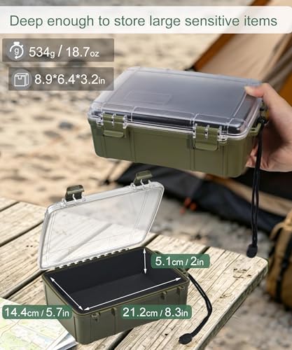 Large Waterproof Box Container Olive Green Tactical Dry Box- Airtight Floating Watertight Boat Drybox, Crushproof Impact-Resistant Protective Hard Case for Survival, Electronics & Outdoor Gear - Image 6