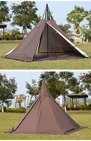 3 Person Tipi Hot Tent 2 Doors Camping Teepee Tent with Stove Jack 7.2FT 4 Season Teepee Tents for Family Team - Image 3