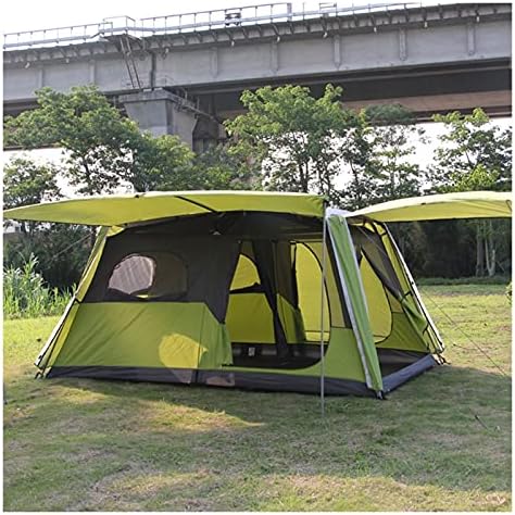 YXCKG Big Tent 5-8 Man Tent Camping Tent, Tunnel Tent with 2 Rooms, Tent Waterproof Sun Shelter for Outdoor, Double Layer Tent 100% UV Protected Family Camping Tents, Picnic Camping Hiking - Image 2
