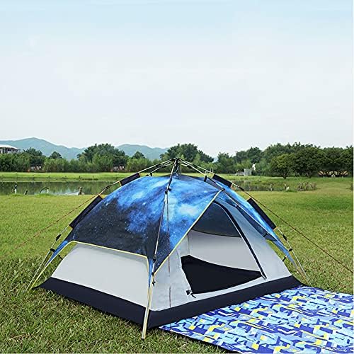 Tent Pop Up Tent for 3 to 4 Person Automatic Opening Layer Tent Large Waterproof Dome Tent with Porch Family Camping Tents Sun Shelter - Image 4