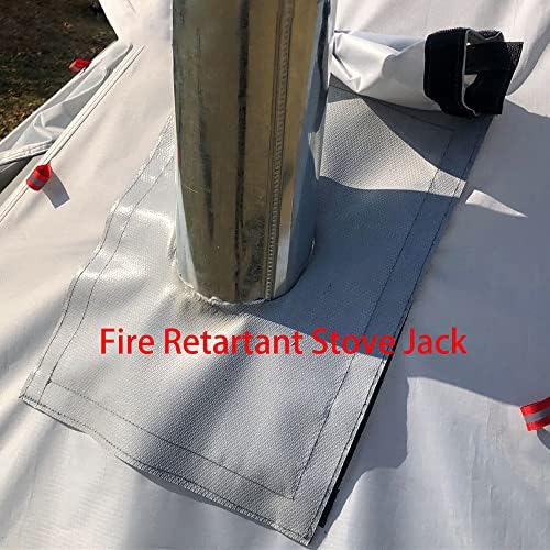 Tipi Hot Tent with Fire Retardant Stove Jack for Flue Pipes, 2~3 Person, Lightweight, Teepee Tents for Family Team Outdoor Backpacking Camping Hiking - Image 4