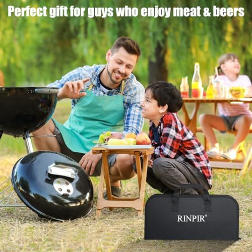 RINPIR 31Pcs Stainless Steel BBQ Grill Accessories & Tools Set, Brown - Image 6