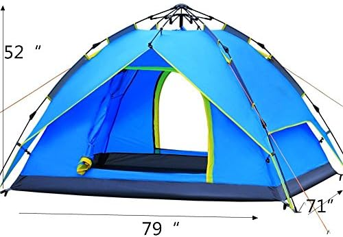 Home&Garden Outdoor 3-4 Person Waterproof Camping Tent Double Layer Family Hiking Automatic - Image 3
