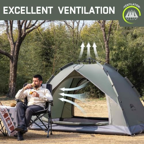 Happy Travel 2/4 Person Camping Tent, Instant Easy Pop Up Tents for Camping - Image 6
