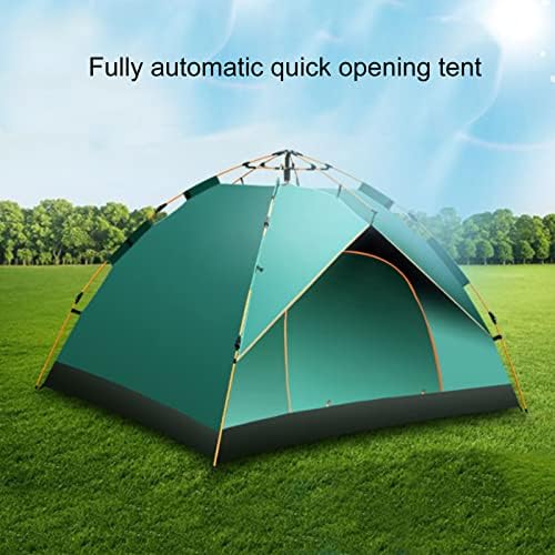 Camping Tent Instant Pop-Up Tent Waterproof Windproof Family Dome Tent for Camp Backpacking Hiking Outdoor Lightweight,Canvas Bell Tent with Carry Bag & Nail,Green 1,C - Image 5