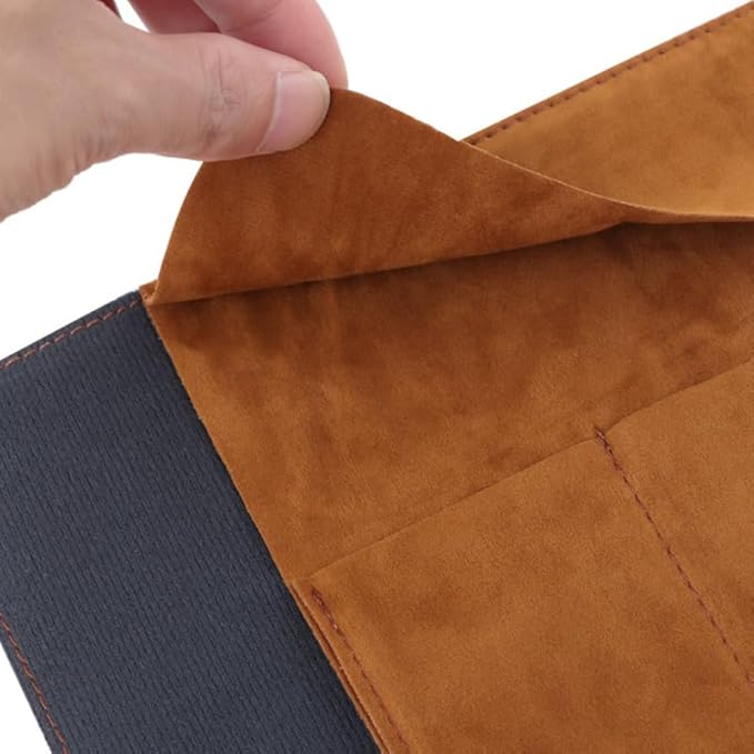 MAGICLULU Retro Treasure Map Roll up Pencil Case Leather Large Capacity Pencil Pouch Organizer for Art Supplies and Makeup Brushes 8.19X8.19 Inches