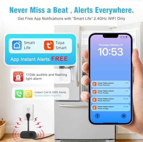 Daytech Power Failure Alarm WiFi, Power Outage Alarm with App Notifications - Image 5
