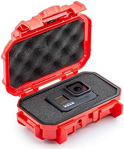 Evergreen 52 Dry Box Protective Case with Pick & Pluck Foam - Travel Safe/Mil Spec/Waterproof/USA Made - for Pistols, Cameras, Phones, Camping, Fishing, Hiking, Traveling, Water Sports, Knives (Red) by EvergreenCases