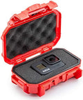 Evergreen 52 Dry Box Protective Case with Pick & Pluck Foam - Travel Safe/Mil Spec/Waterproof/USA Made - for Pistols, Cameras, Phones, Camping, Fishing, Hiking, Traveling, Water Sports, Knives (Red) by EvergreenCases