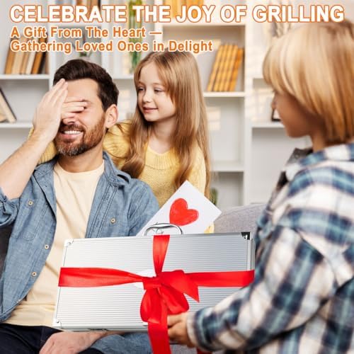 POLIGO 22PCS Heavy Duty BBQ Grill Accessories Set, Non-Slip Grill Tools for Outdoor Grill Set Stainless Steel Grill Utensils Set, Deluxe Grilling Tools Set in Aluminum Case Ideal Gifts for Men Black - Image 2