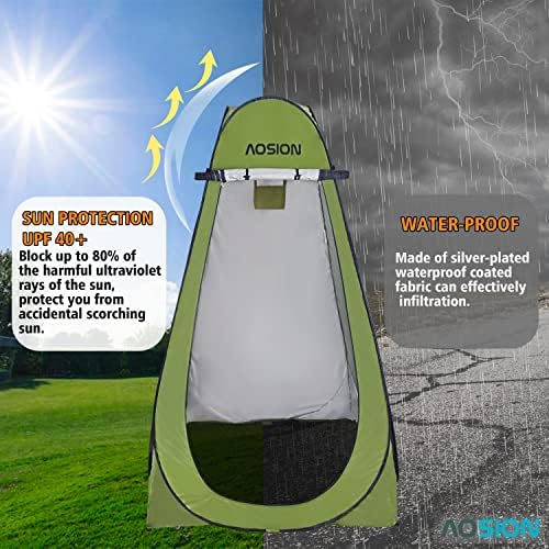 Pop Up Privacy Shower Tent, Portable Changing Dressing Room with Carry Bag, Waterproof Sun Shelter for Camping, Beach, Hiking & Outdoor Activities. - Image 3