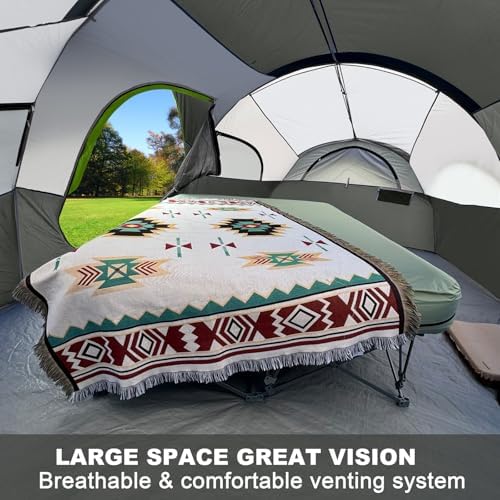 CAMPROS CP 8 Person Camping Tent, Room Divider, Rainfly, Weather Resistant - Image 5