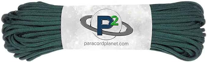 Paracord Planet Solid Color 550lb Paracord – 7 Strand Type III Nylon Cord for Indoor and Outdoor Tasks – Dark Green (1,000 ft)
