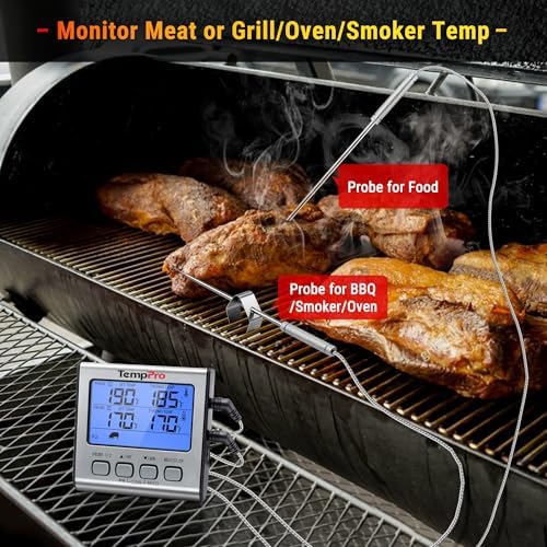 TempPro TempTrack Digital Cooking Meat Thermometer with Dual Meat Probe - Image 3