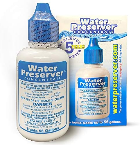 55 Gallon Water Preserver Concentrate 5 Year Emergency Disaster Preparedness, Survival Kits, Emergency Water Storage, Earthquake, Hurricane, Safety by GreenGoods