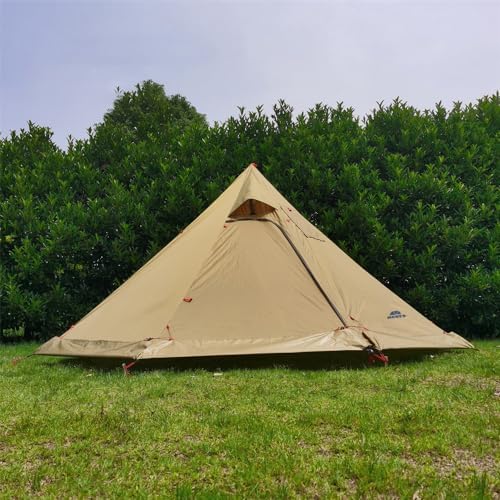 Tipi Hot Tent with Fire Retardant Stove Jack for Flue Pipes, 2~3 Person, Lightweight, Teepee Tents for Family Team Outdoor Backpacking Camping Hiking - Image 6