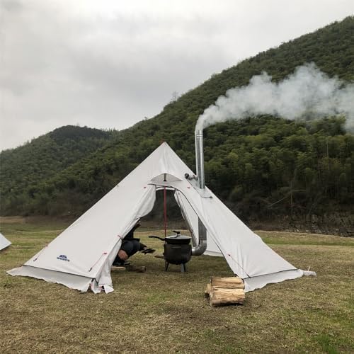Tipi Hot Tent with Fire Retardant Stove Jack for Flue Pipes, 2~3 Person, Lightweight, Teepee Tents for Family Team Outdoor Backpacking Camping Hiking - Image 4