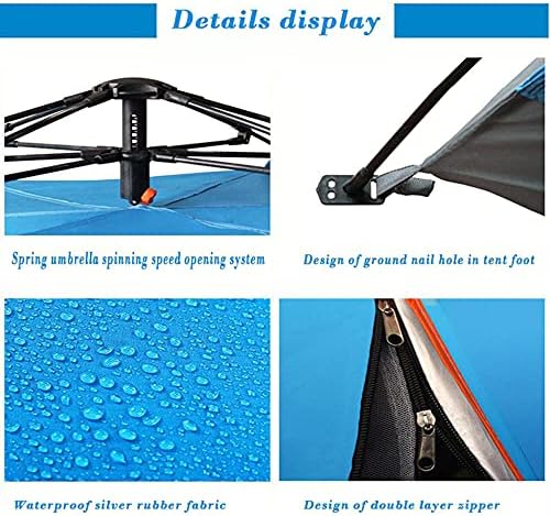 Camping Tent, Automatic Pop Up Tent for 4-6 Person, Waterproof & UV Protection Instant Portable Dome Tent, with Carrying Bag, Easy to Setup, for Family Camping Hiking - Image 4