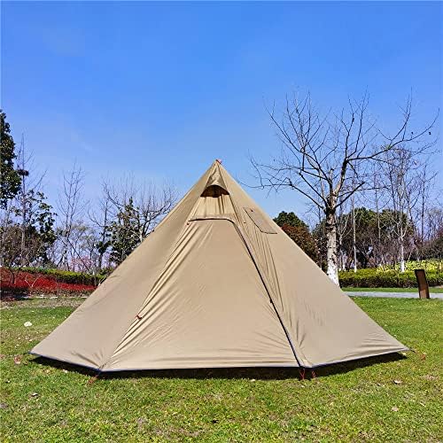 Tipi Hot Tent with Fire Retardant Stove Jack for Flue Pipes, 3~4 Person, Lightweight, Teepee Tents for Family Team Outdoor Backpacking Camping Hiking - Image 6